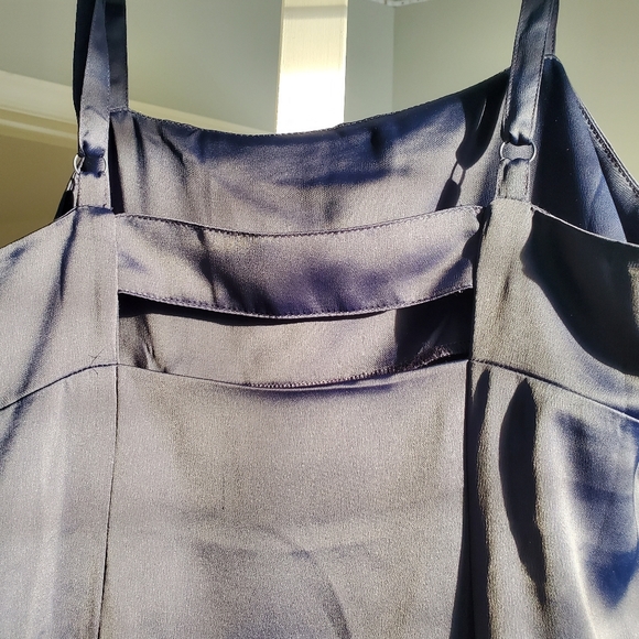 Urban Outfitters Straight Neck Slip Mini Dress Navy - Picture 6 of 10